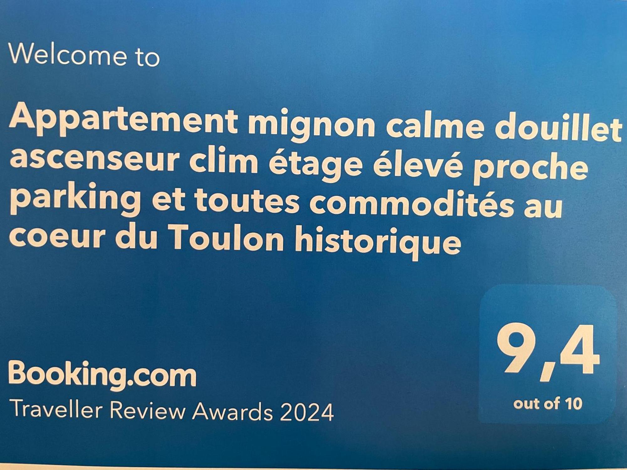 Appartement Mignon Calme Douillet Ascenseur Clim Etage Eleve Proche Parking Et Toutes Commodites Au Coeur Du Toulon Historique 외부 사진